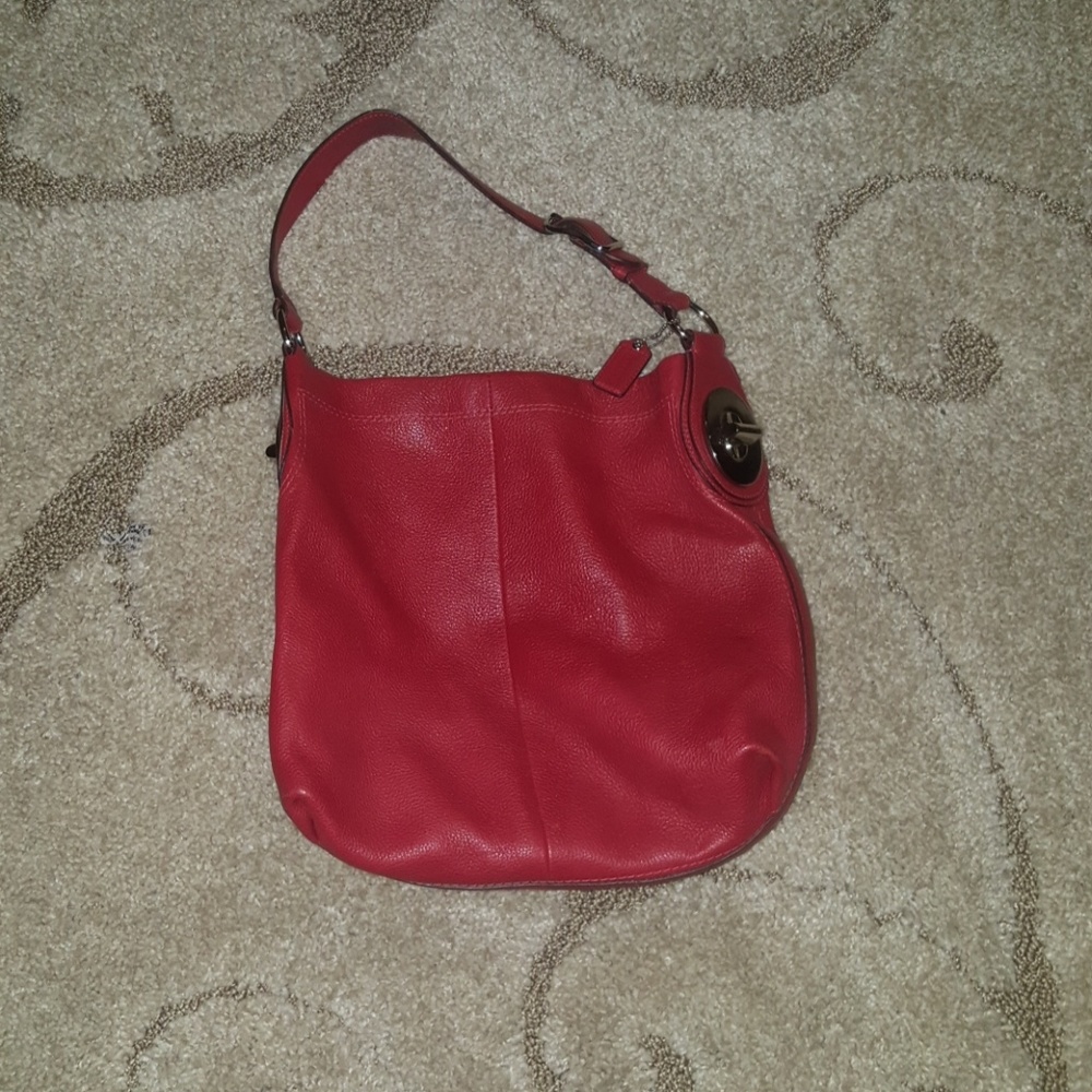 Red coach purse